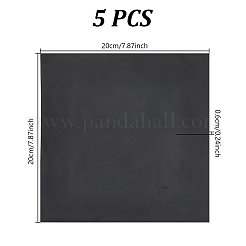 ゴム製クラッシュパッド  長方形  冷蔵庫のウェーブホイールのローラーのベース  ブラック  200x200x6mm&nbsp;LS-AJEW-WH0650-68