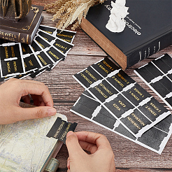 10 Sheets PU Imitation Leather Bible Tabs&nbsp;STIC-WH0004-26A