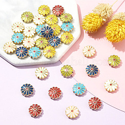 35Pcs 7 Colors Alloy Enamel Beads&nbsp;ENAM-YW0008-16