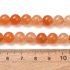 Natural Red Aventurine Round Beads Strands&nbsp;G-S148-8mm