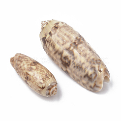 スパイラルシェルのペンダント  砂茶色  38~57x17~22x13~18mm  穴：1mm&nbsp;SSHEL-S258-29