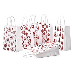Christmas Theme Printed Paper Tote Bags with Handles&nbsp;ABAG-B008-02