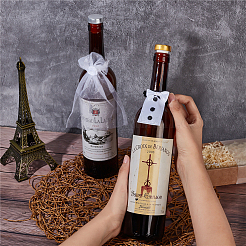 3 Sets Organza & Cloth Bride and Groom Wine Bottle Cover&nbsp;AJEW-CP0001-48