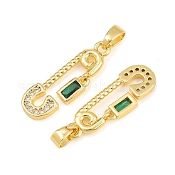 Brass Micro Pave Green Cubic Zirconia Pendants&nbsp;CU-CBA9AB3-09G