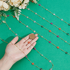 2.5M Brass Flower Link Chains&nbsp;CHC-PH0001-28