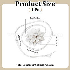 3D Flower PU Leather Tie Knot Waist Belts&nbsp;AJEW-CY0002-87C