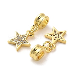 Rack Plating Brass Micro Pave Cubic Zirconia Charms&nbsp;KK-S398-05A