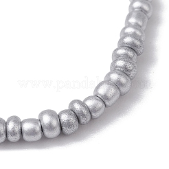 Round Glass Seed Beaded Stretch Bracelets for Women&nbsp;BJEW-JB10417-01