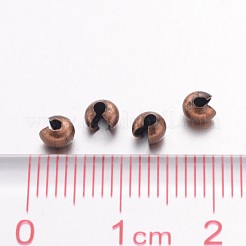 アイアン製つぶし玉カバーカシメ玉カバー  カドミウムフリー＆ニッケルフリー＆鉛フリー  赤銅鉱  直径3mm  穴：1.2~1.5mm&nbsp;X-IFIN-H028-NFR-NF