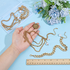 4Pcs 2 Styles Alloy Multi-Layered Shoelaces Chain&nbsp;AJEW-PH0007-80G