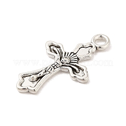合金ペンダント  クロス  アンティークシルバー  31x18x3mm  穴：2.7mm&nbsp;PALLOY-Z019-01AS