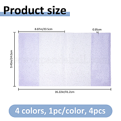 4色のグリッターPVCブックカバー4枚  長方形  ミックスカラー  240x205x1mm  1pc /カラー&nbsp;DIY-FH0010-80