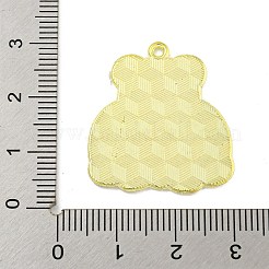 バレンタインデー合金エナメルペンダント  ゴールドカラー  クマのチャーム  ハート  28x25x1mm  穴：1.6mm&nbsp;ENAM-Z015-03G-01