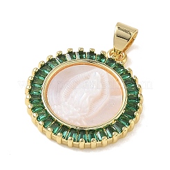 Religion Brass Micro Pave Cubic Zirconia Pendants&nbsp;KK-L268-014G-A04