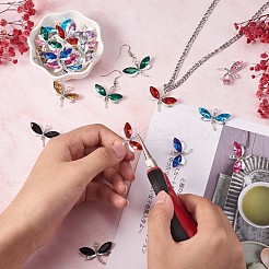 40Pcs 10 Colors Alloy Rhinestones Charms&nbsp;JX147A