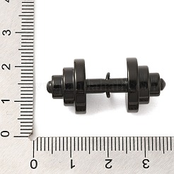 304ステンレスペンダント  201個のステンレススチールペンダントベイル付き  ダンベル  ガンメタ色  15x32x5x15mm  穴：7mm&nbsp;STAS-D110-39B