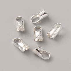 純銀製のコードが終了  エンドキャップ  コラム  銀  8x3.5x4mm  穴：3.5mm&nbsp;LS-STER-WH0015-22B-S