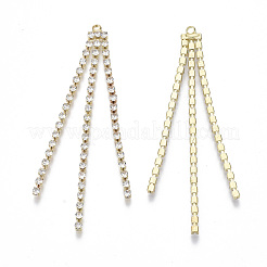 Brass Rhinestone Cup Chain Big Pendants&nbsp;KK-R129-09G
