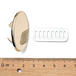 (見切り品不良：傷あり) 亜鉛合金製バッグ飾り金具  空白タグのスタンプ  鉄パッキン付  オーバル  ミックスカラー  2.4x4x0.25~1.6cm&nbsp;FIND-XCP0002-70
