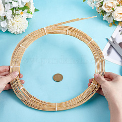 Flat Natural Bamboo Wicker Strips&nbsp;DIY-WH0740-12C