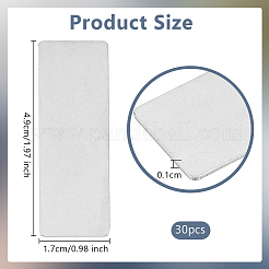 304ステンレススチールカボション30個  空白タグのスタンプ  レーザー切断  長方形  ステンレス鋼色  49x17x1mm&nbsp;STAS-OC0001-33