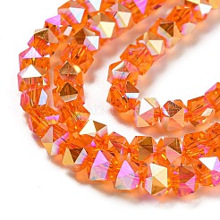 Electroplate Glass Beads Strands&nbsp;GLAA-Q105-02O