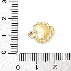 304ステンレススチールチャーム  ハートチャーム  イオンプレーティング（ip）  18KGP本金メッキ  14.5x12x2.5mm  穴：1.6mm&nbsp;STAS-F312-16G