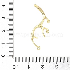 真鍮製ブラケットシャンデリア部品リンク  18KGP本金メッキ  35.5x13x1.5mm  穴：1mm＆1.2mm&nbsp;LS-KK-G601-06G-04
