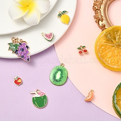 8Pcs 8 Styles Alloy Enamel Pendants&nbsp;ENAM-YW0006-77