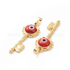 Handmade Evil Eye Lampwork Pendants&nbsp;ZIRC-F136-05G-08