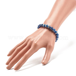 Natural Mashan Jade Round Beaded Stretch Bracelet&nbsp;BJEW-JB07970-01