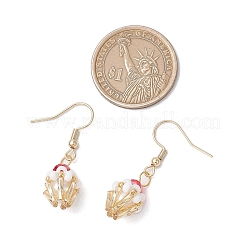 Ice Cream Cup Handmade Glass Seed Beads Dangle Earrings for Women&nbsp;EJEW-MZ00392