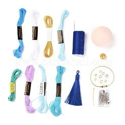 DIY Embroidery Temari Ball Keychain Kits&nbsp;DIY-I064-A02