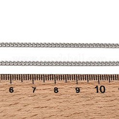 男女兼用 12mm 304ステンレススチール製ツイストチェーンネックレス 2.2個  変色なし  ステンレス鋼色  18.11インチ（46cm）&nbsp;NJEW-H093-17P-04