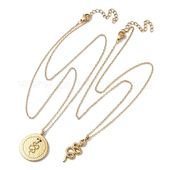 304 Stainless Steel Stackable Double Layer Necklaces&nbsp;NJEW-S435-03G-B