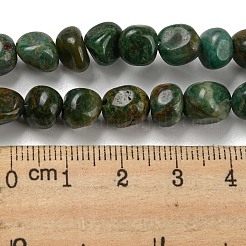 天然南アフリカンジェイドのビーズ連売り  タンブルストーン  ナゲット  5~9x6~8x4.5~6mm  穴：0.8mm  約51~58個/連  15.16''~15.35''（38.5~39センチメートル）&nbsp;G-P070-07A