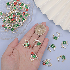 36Pcs 2 Styles Alloy Crystal Rhinestone Connector Charms&nbsp;FIND-CA0006-80