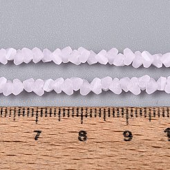 ジェイド風ガラスビーズ連売り  三角形  多面カット  ミスティローズ  2~2.5x3.5~4x3.5~4mm  穴：0.8~0.9mm  約126~132個/連  13.78~14.96インチ（35~38cm）&nbsp;GLAA-N020-3mm-03