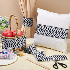 4.6~4.7M Polyester Jacquard Leaf Ribbon&nbsp;OCOR-OC0001-39A