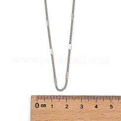 2mm 304ステンレススチールカーブチェーンネックレス（女性・男性用）  ステンレス鋼色  15.98インチ（40.6cm）&nbsp;NJEW-F351-04P