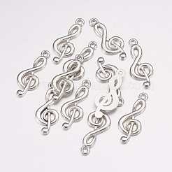 Tibetan Style Alloy Treble Clef Pendants&nbsp;X-TIBEP-R315-AS-LF