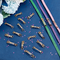 14pcs 7 style Constellations Theme 201 Stainless Steel Shoe Lace Decorations&nbsp;AJEW-PH0011-22
