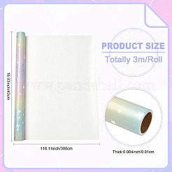 虹色のグラデーションの誕生日プレゼントの包装紙  長方形  スター  430x0.1mm  3 m /ロール&nbsp;DIY-FZC0002-03B