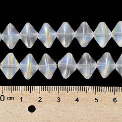 電気メッキガラスビーズセット  空飛ぶ円盤型のビーズ  クリアAB  14x10~10.5mm  穴：1.2~1.4mm  約60個/連  23.78''（60.4センチメートル）&nbsp;EGLA-G038-01A-AB02