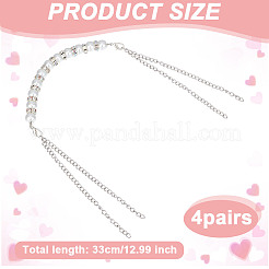 Glass Pearl Beads High-heeled Shoelaces&nbsp;HJEW-OC00067