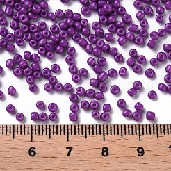 焼付塗装ガラスシードビーズ  暗紫色  12/0  1.5~2mm  穴：0.5~1mm  約30000個/袋&nbsp;SEED-S001-K11