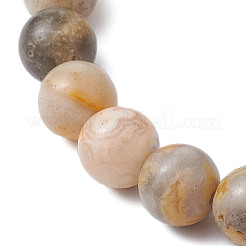 Round Natural Crazy Agate Beaded Stretch Bracelets for Women&nbsp;BJEW-JB11045-01