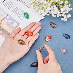 10Pcs 10 Style Natural & Synthetic Gemstone Cabochons&nbsp;G-FH0001-33