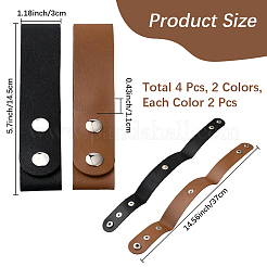 4個 2色 PUレザーホイップ  乗馬用鞭  ミックスカラー  145x30x11mm  2個/カラー&nbsp;AJEW-CL0005-05