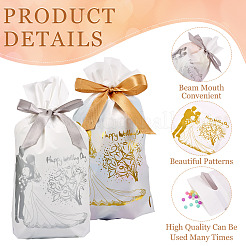 20pcs 2 Colors Rectangle Plastic Candy Gift Bags&nbsp;ABAG-TA0001-35